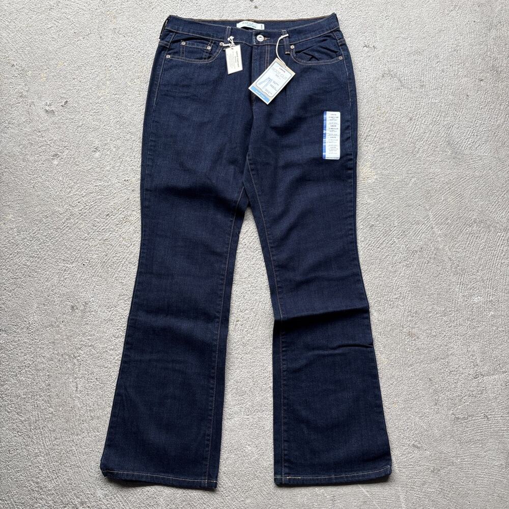 New Levi's 515 Jeans Womens 10 M Stretch Mid Rise Boot Cut Dark Wash Y2k NWT